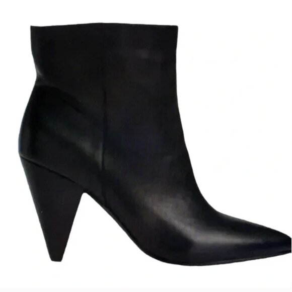 Treasure & Bond Scope Black Leather Heeled Boots SIZE 8.5 - Picture 1 of 16